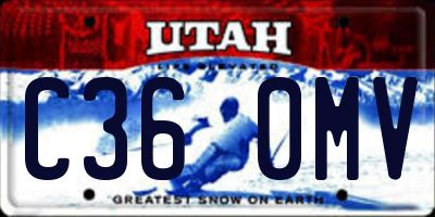 UT license plate C360MV