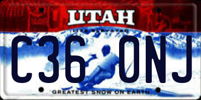 UT license plate C360NJ