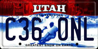UT license plate C360NL