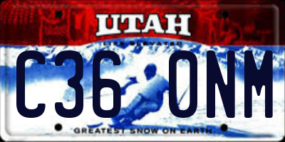 UT license plate C360NM