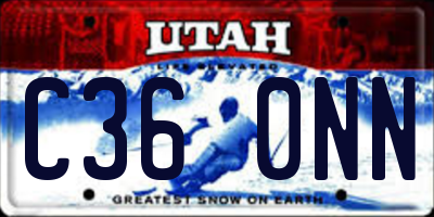 UT license plate C360NN
