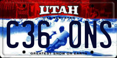 UT license plate C360NS