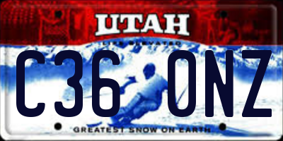 UT license plate C360NZ
