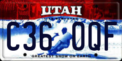 UT license plate C360QF