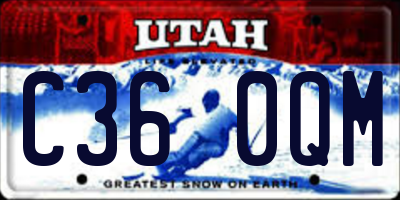 UT license plate C360QM