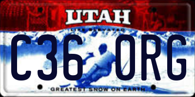 UT license plate C360RG