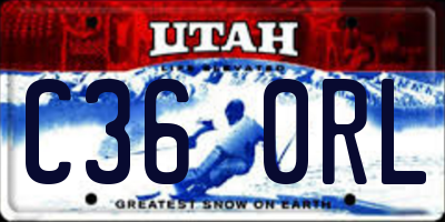 UT license plate C360RL