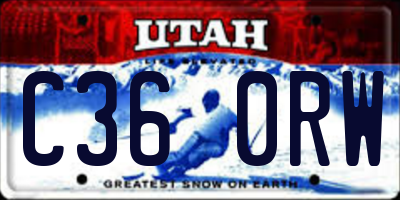 UT license plate C360RW