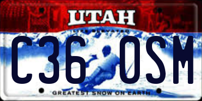 UT license plate C360SM