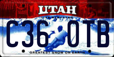 UT license plate C360TB
