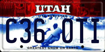 UT license plate C360TI