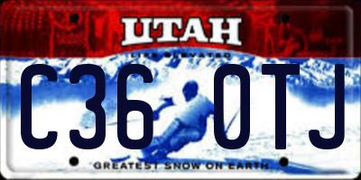 UT license plate C360TJ