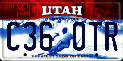 UT license plate C360TR