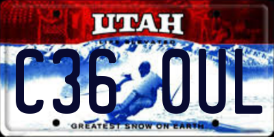 UT license plate C360UL