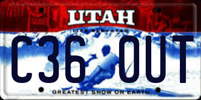 UT license plate C360UT