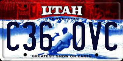 UT license plate C360VC