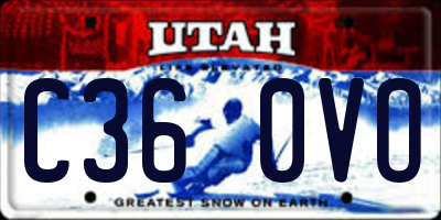 UT license plate C360VO