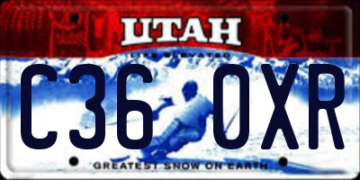 UT license plate C360XR