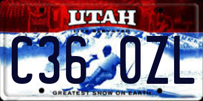 UT license plate C360ZL