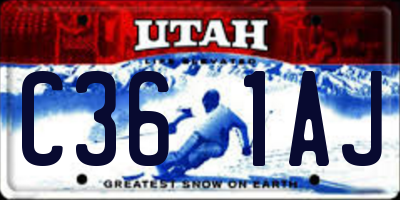 UT license plate C361AJ