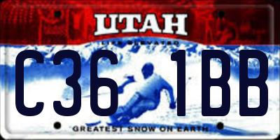 UT license plate C361BB