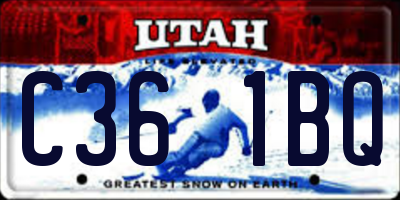 UT license plate C361BQ