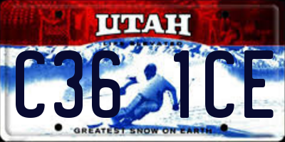 UT license plate C361CE