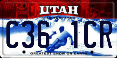 UT license plate C361CR