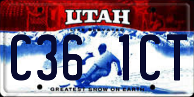 UT license plate C361CT