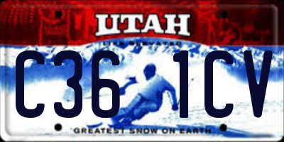 UT license plate C361CV