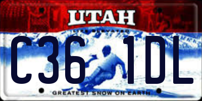 UT license plate C361DL
