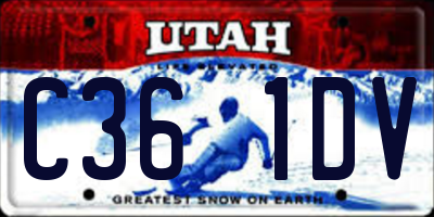 UT license plate C361DV