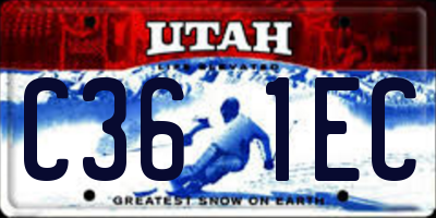UT license plate C361EC