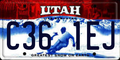 UT license plate C361EJ