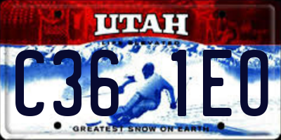UT license plate C361EO