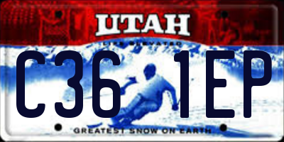 UT license plate C361EP