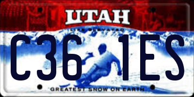 UT license plate C361ES