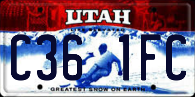 UT license plate C361FC