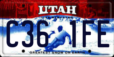 UT license plate C361FE