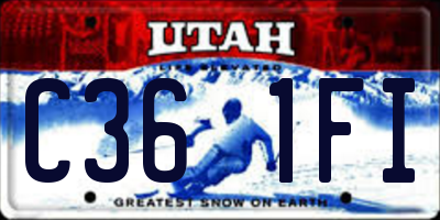 UT license plate C361FI