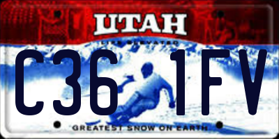 UT license plate C361FV
