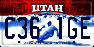 UT license plate C361GE