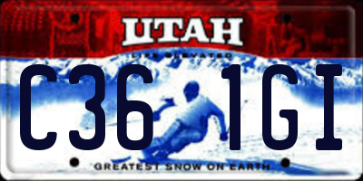 UT license plate C361GI