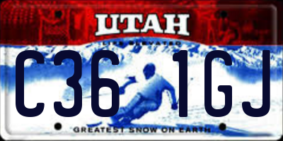 UT license plate C361GJ