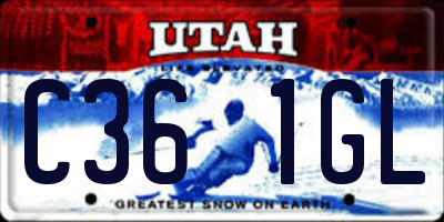 UT license plate C361GL