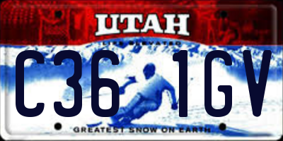 UT license plate C361GV