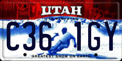 UT license plate C361GY