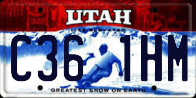 UT license plate C361HM