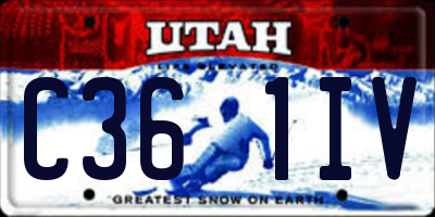 UT license plate C361IV