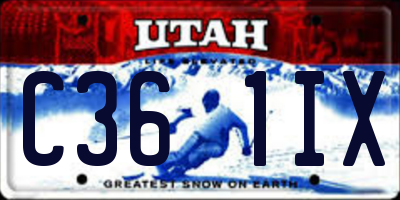 UT license plate C361IX
